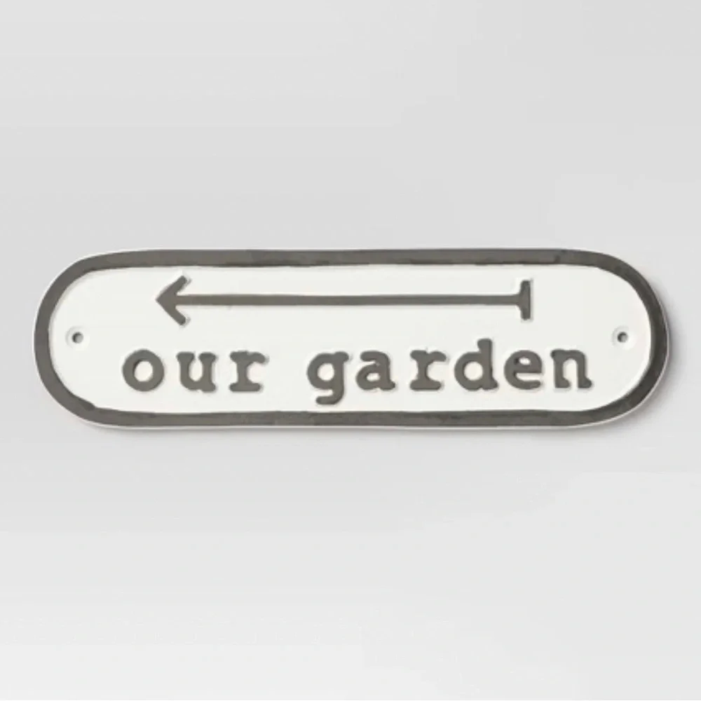 Aluminum Outdoor Patio Garden Sign “Our Garden” - Threshold Target